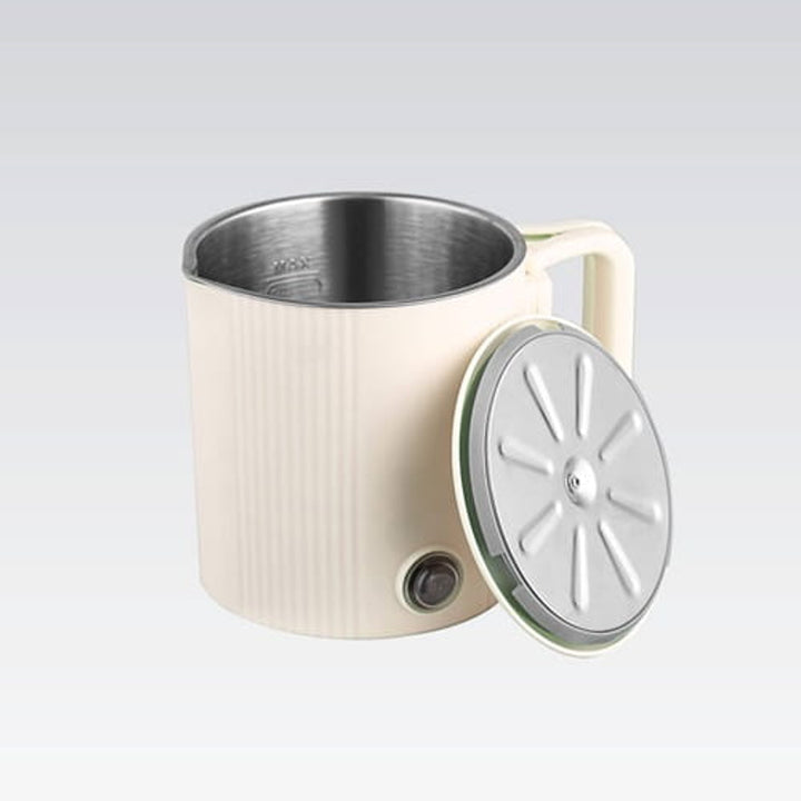 Maestro elektrisk kedel/rejsegryde, 2-i-1, rumindhold 0,8 l, effekt 600 W, sammenklappelig håndtag, spændingsomskifter 110 V/230 V, farve: beige, MR-009-BEIGE