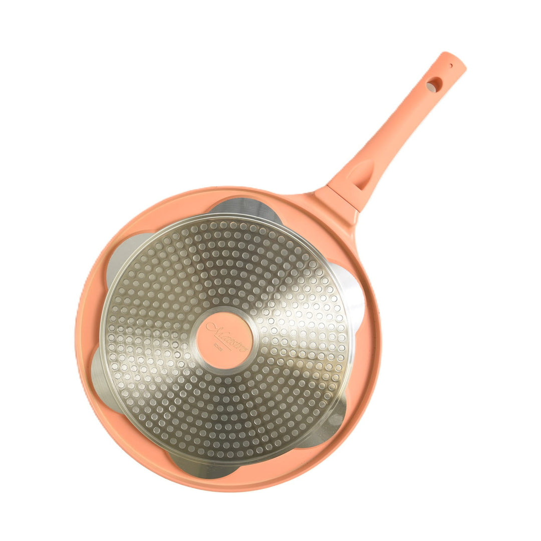 Maestro pandekagepande, emoji-mønster, diameter 26 cm, non-stick-belægning, silikonegreb, kan bruges på alle komfurtyper, MR-1222-B