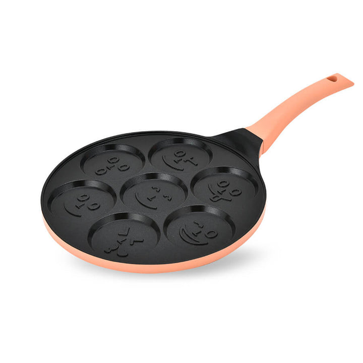 Maestro pandekagepande, emoji-mønster, diameter 26 cm, non-stick-belægning, silikonegreb, kan bruges på alle komfurtyper, MR-1222-B