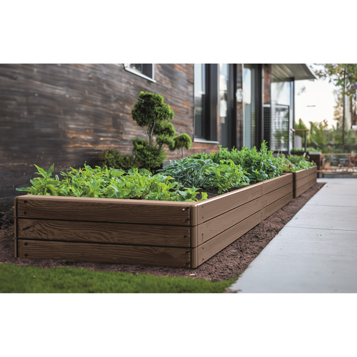 Prosperplast Base Woody havekantsten, 149 x 75 cm, vejrbestandig, modulopbygget, brun, IBWR-7587U