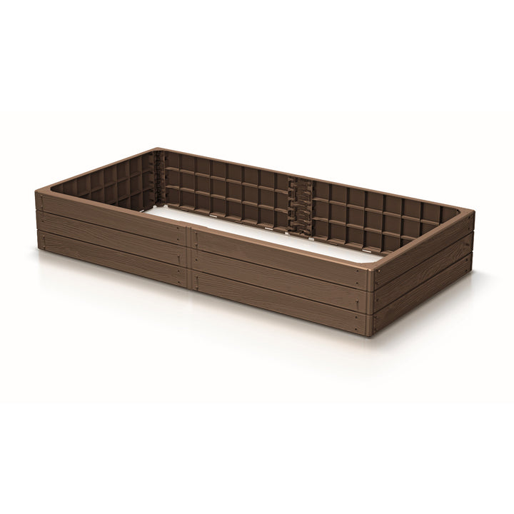 Prosperplast Base Woody havekantsten, 149 x 75 cm, vejrbestandig, modulopbygget, brun, IBWR-7587U