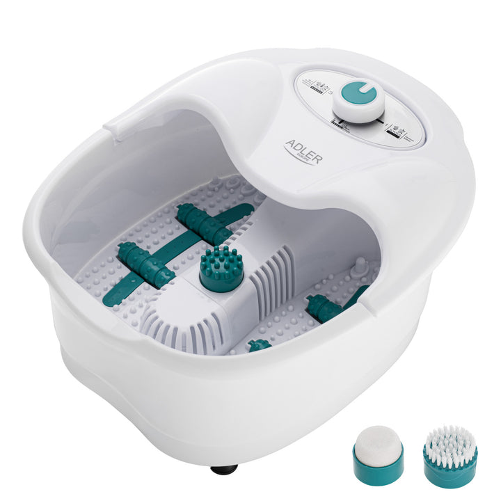 Adler fodmassager, boble-, vibrations- og varmemassage, infrarød, 4 ruller + 3 påsætningsdele, AD 2167 White