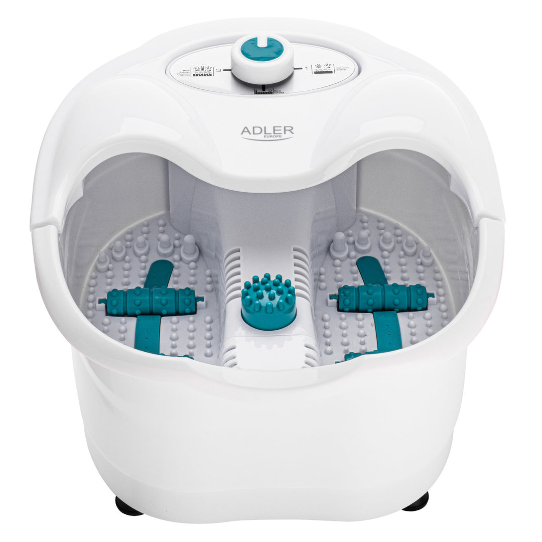 Adler fodmassager, boble-, vibrations- og varmemassage, infrarød, 4 ruller + 3 påsætningsdele, AD 2167 White