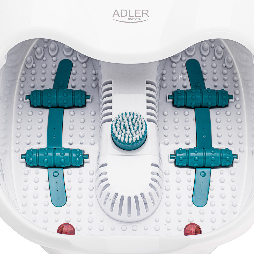 Adler fodmassager, boble-, vibrations- og varmemassage, infrarød, 4 ruller + 3 påsætningsdele, AD 2167 White