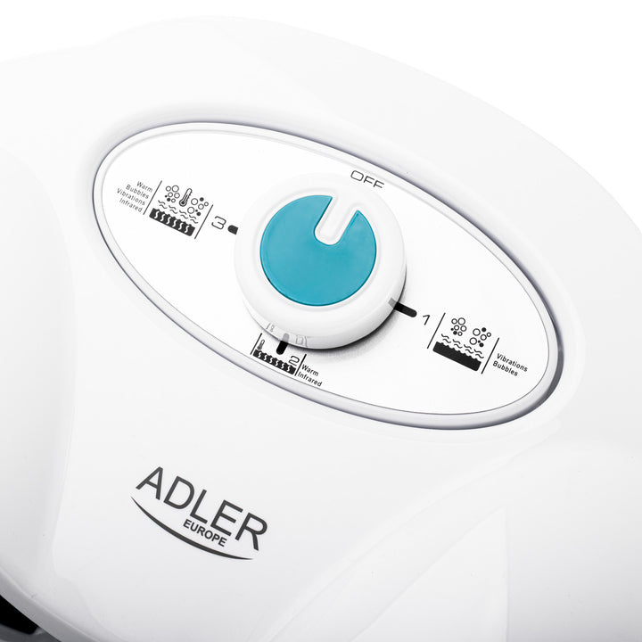 Adler fodmassager, boble-, vibrations- og varmemassage, infrarød, 4 ruller + 3 påsætningsdele, AD 2167 White