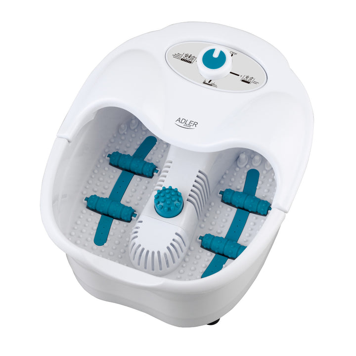 Adler fodmassager, boble-, vibrations- og varmemassage, infrarød, 4 ruller + 3 påsætningsdele, AD 2167 White