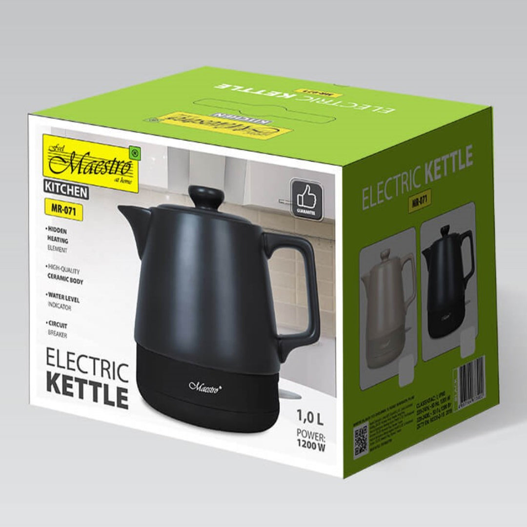 Maestro keramisk kedel, 1 l, 1200 W, sort, MR-071