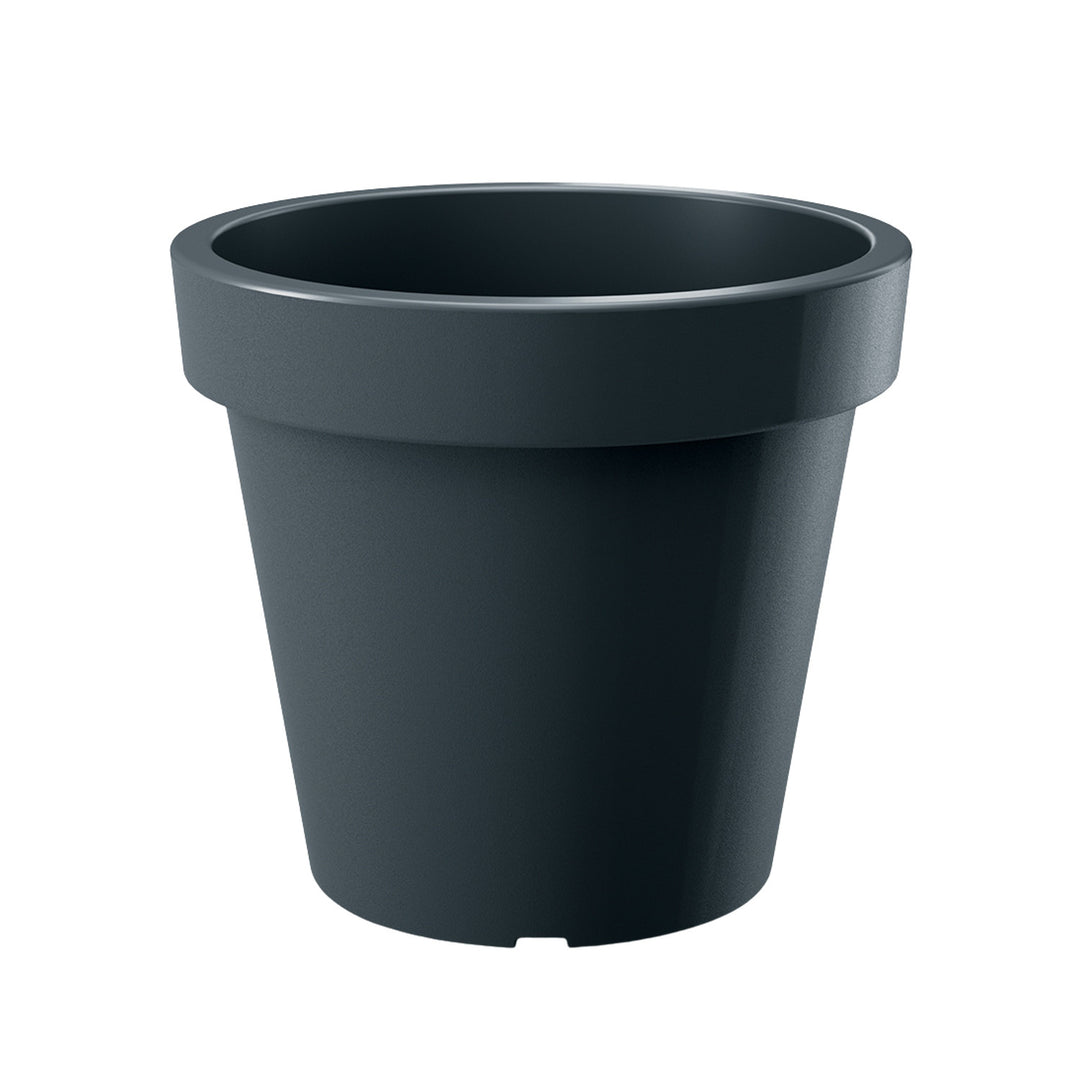 Ethick Lexo Round-plantekrukke, diameter 80 cm, højde 75 cm, mat finish, vejrbestandig, drænhul, farve: antracit, DLR800-S433
