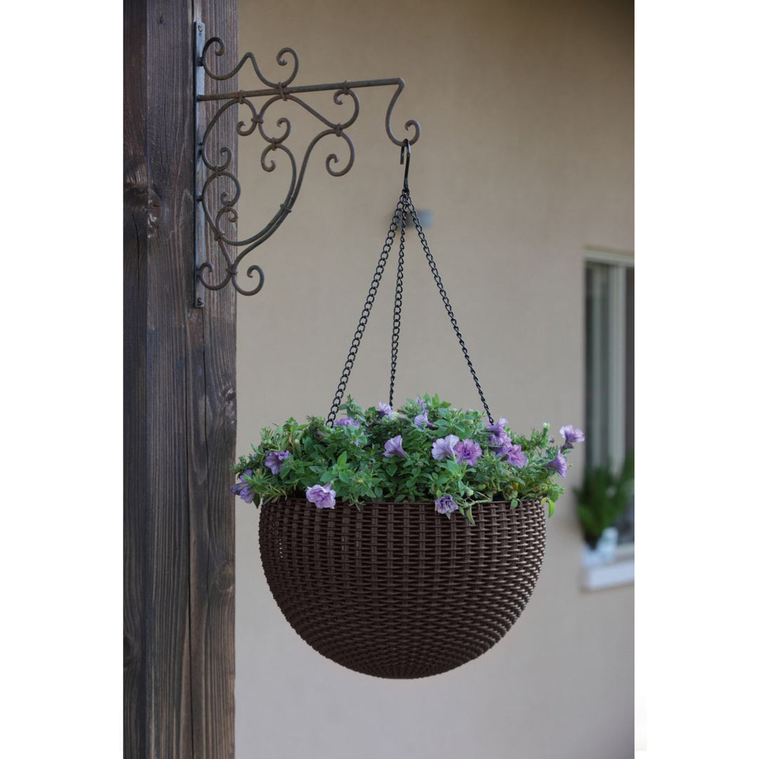 Keter Sphere Planter hængende urtepotte, brun, 3 stk.