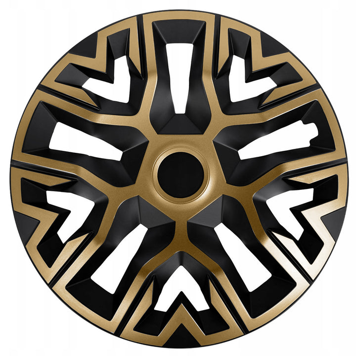 Universelle hjulkapsler 15'' NRM The Best Bicolor guld-sort, 4 stk.