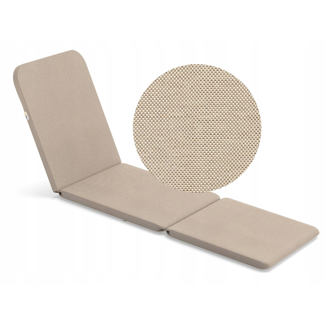 Jaipur-liggestolspude, farve: beige, stof: S-550 melange, størrelse: 190 x 60 cm, to fastgørelsessystemer, vandafvisende, kan vaskes i sin helhed, melange S-21