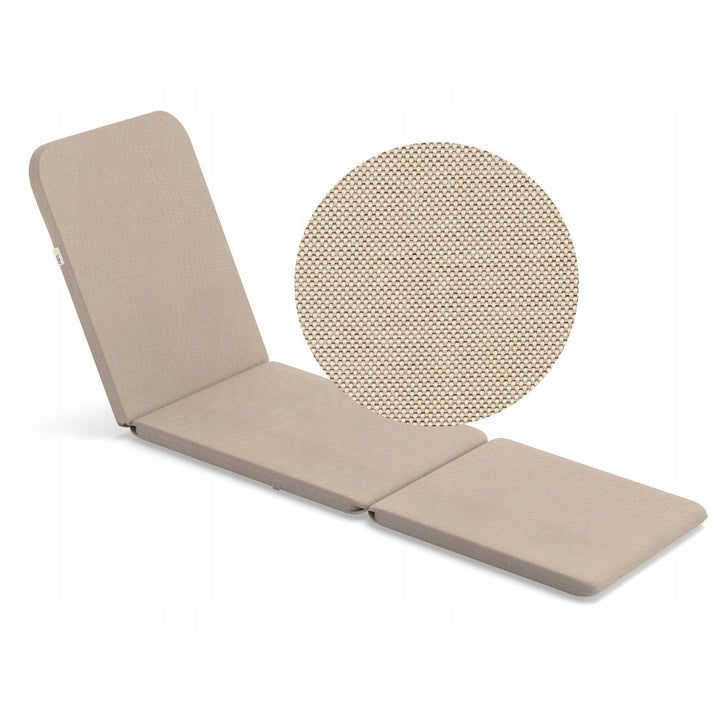 Jaipur-liggestolspude, farve: beige, stof: S-550 melange, størrelse: 190 x 60 cm, to fastgørelsessystemer, vandafvisende, kan vaskes i sin helhed, melange S-21
