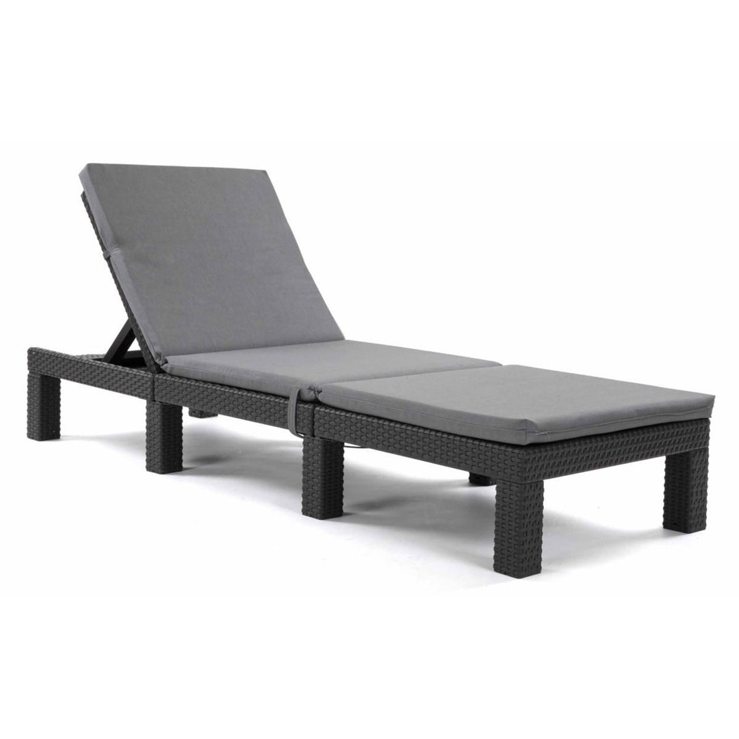 Pude til Daytona-liggestol, farve: grå, stof: S-550 Melange, størrelse: 192 x 64 cm, fastgøres med gummibånd, vandafvisende, Melange S-23
