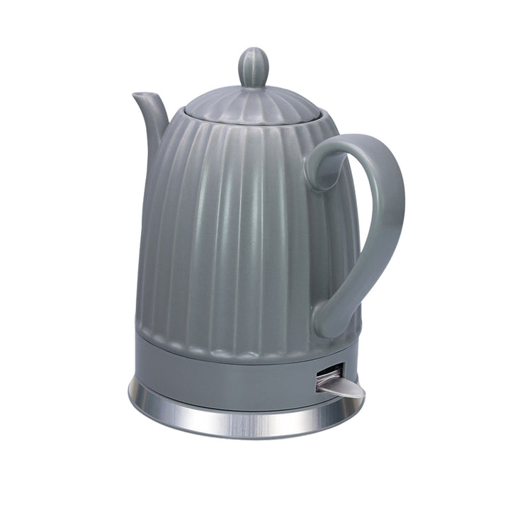 Maestro elektrisk keramisk kedel, grå, 1500 W, 1,5 l, drejelig fod, vandstandsindikator, 65 cm strømkabel, MR-077