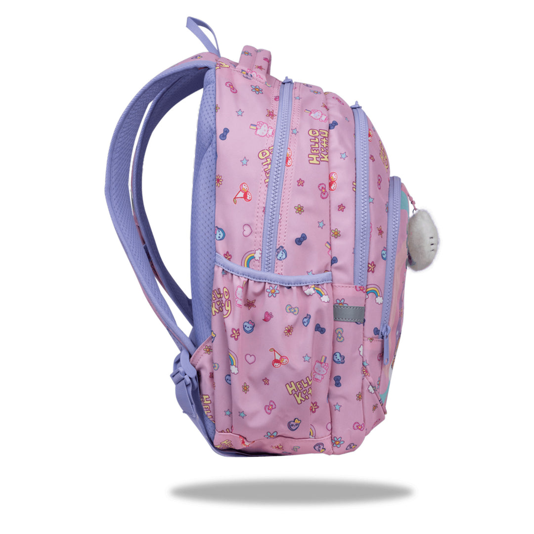 Hello Kitty Coolpack-skolerygsæk, størrelse Primo Pro (16"), formtilpasset ryg og polstrede skulderstropper, 2 hovedrum og lomme til bærbar computer, forstærket bund, F162025