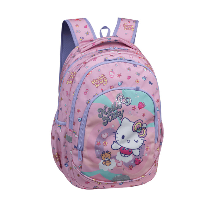 Hello Kitty Coolpack-skolerygsæk, størrelse Primo Pro (16"), formtilpasset ryg og polstrede skulderstropper, 2 hovedrum og lomme til bærbar computer, forstærket bund, F162025