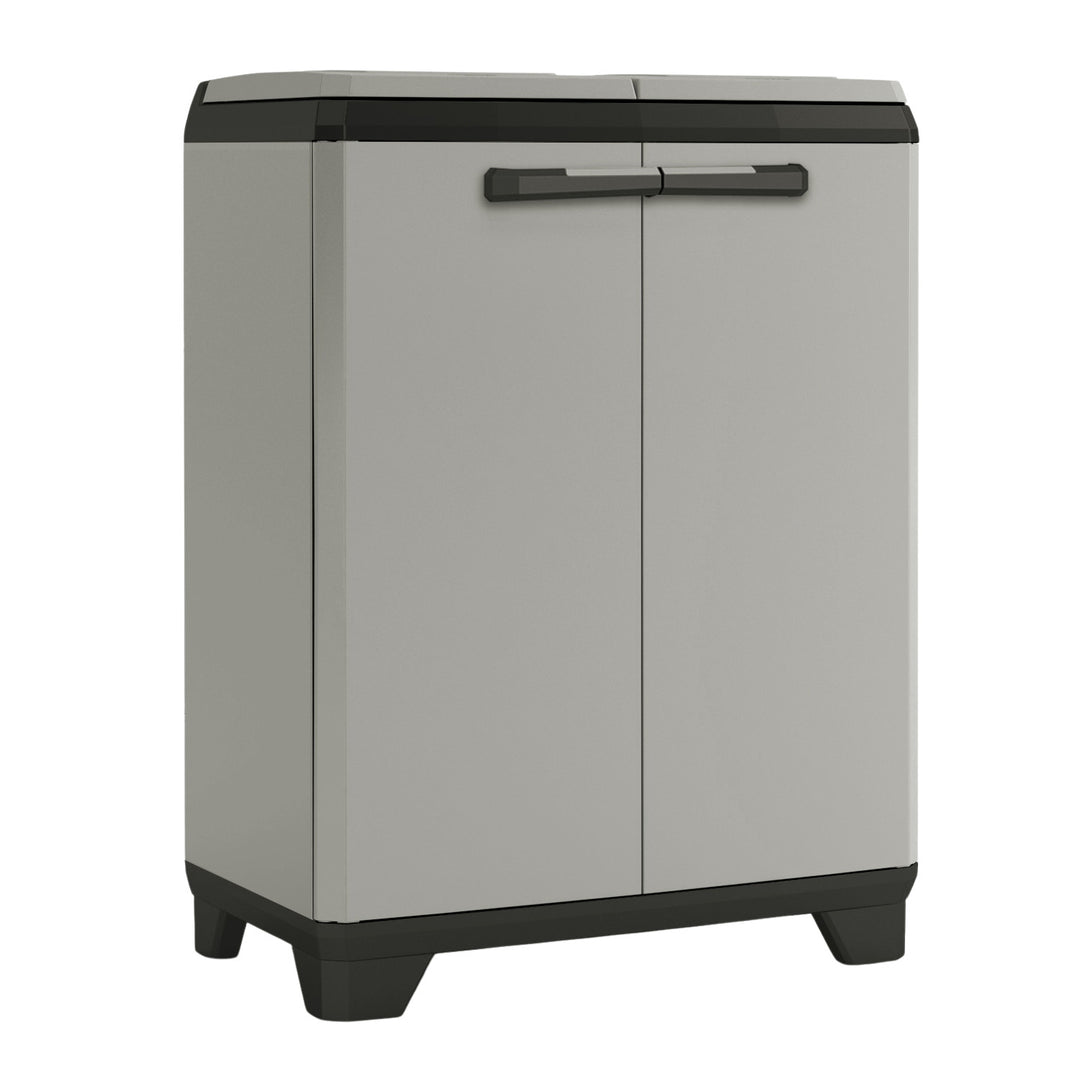 Keter Planet affaldssorteringsskab, rumindhold 2 x 110 l, farve: grå, 68 x 39 x 92 cm, 246640
