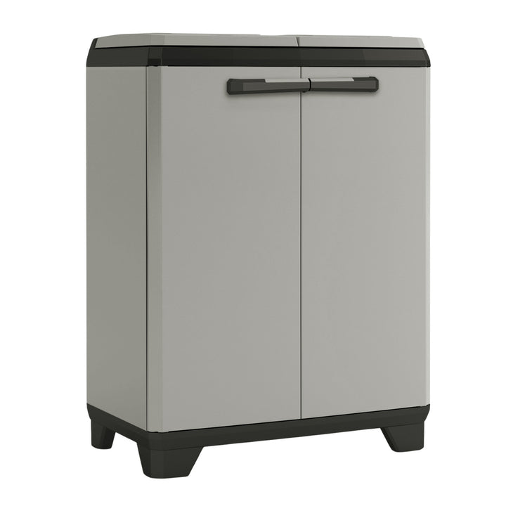 Keter Planet affaldssorteringsskab, rumindhold 2 x 110 l, farve: grå, 68 x 39 x 92 cm, 246640