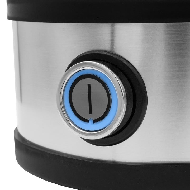 GreenBlue æggekoger i rustfrit stål, effekt 200 W, til op til 7 æg, målebæger, 220–240 V~, 50/60 Hz, GB357