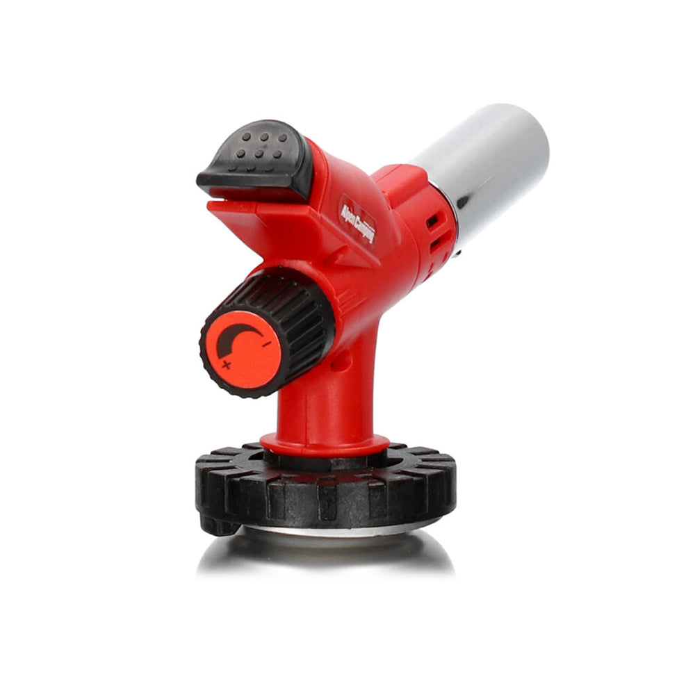 Alpen Camping gasbrænder til patroner, flamtemperatur 1300 °C, piezo-tænding, flammejustering, ETNA + 4 stk. 227 g GreenBlue gaspatroner. Certifikat: Pi 0875, overholder standarden EN417