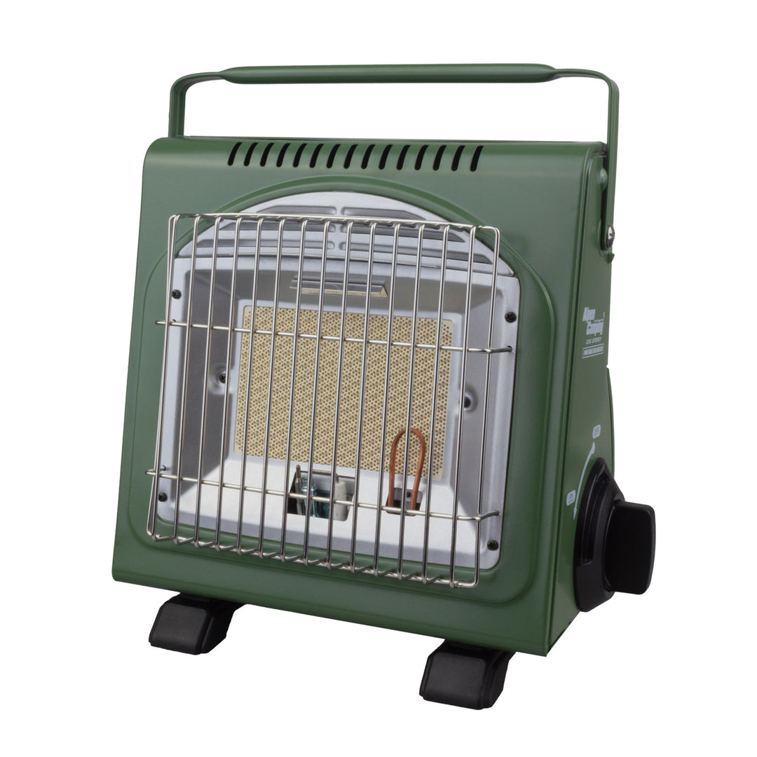 Alpen Camping bærbar gaskomfur, 2-i-1, gasforbrug 124 g/t, piezo-tænding, ICELAND IK-1000 PRO+ 4 x gaspatroner à 227 g GreenBlue. Certifikat: Pi 0875, overholder standarden EN417