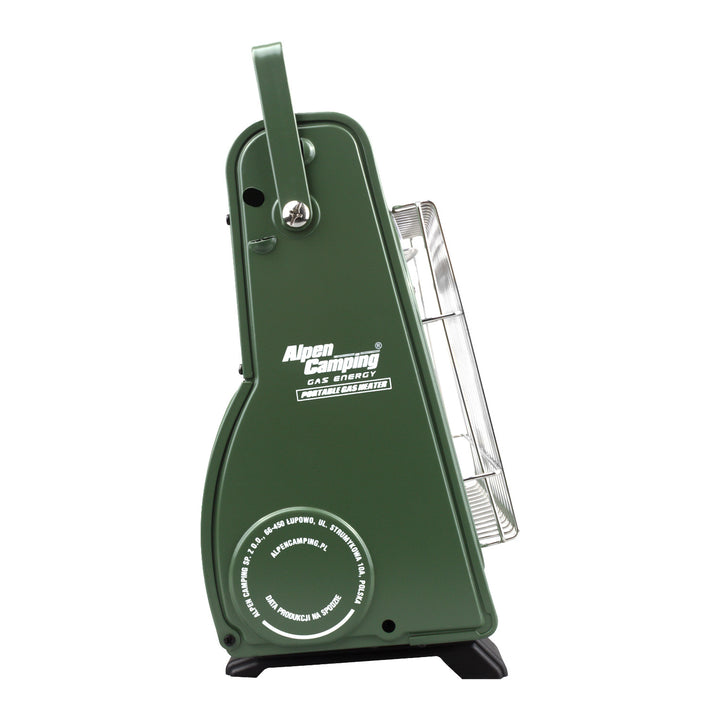 Alpen Camping bærbar gaskomfur, 2-i-1, gasforbrug 124 g/t, piezo-tænding, ICELAND IK-1000 PRO+ 4 x gaspatroner à 227 g GreenBlue. Certifikat: Pi 0875, overholder standarden EN417