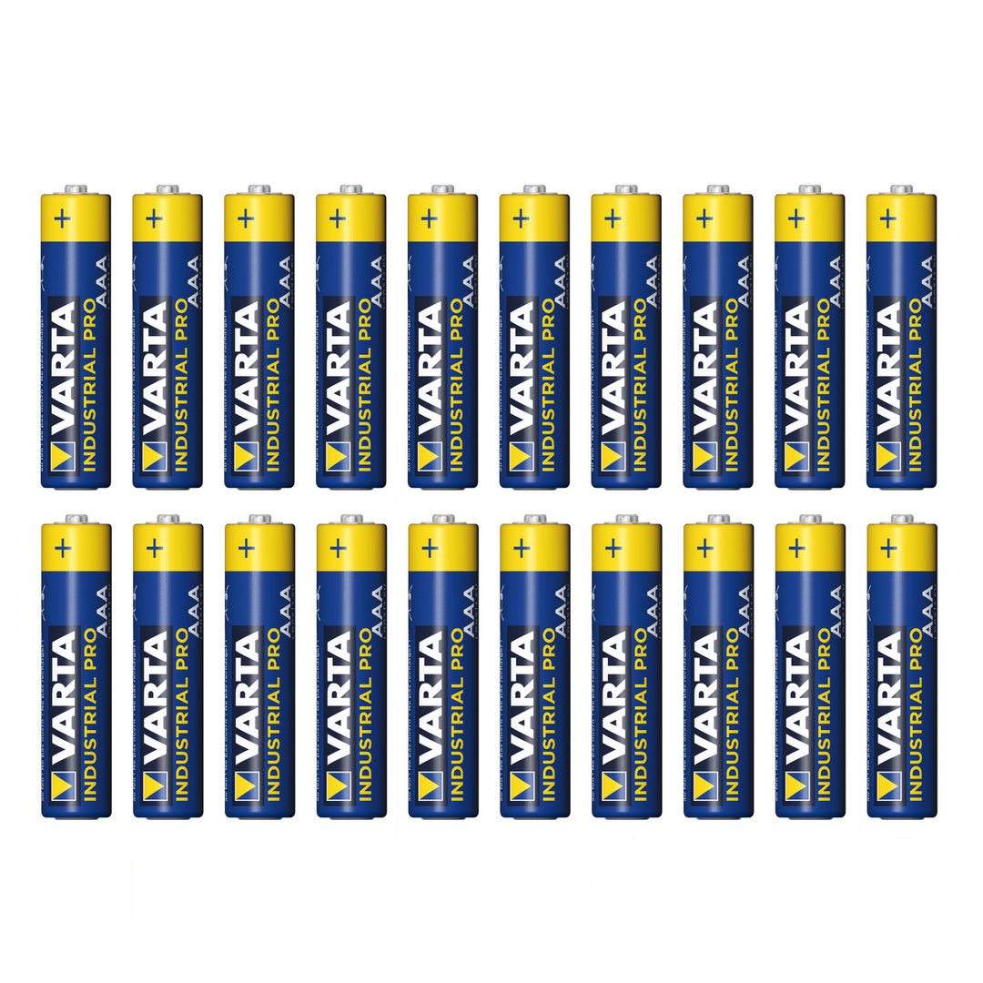 20 stk. R-03 LR03 AAA-alkalibatterier fra Varta Industrial 4003
