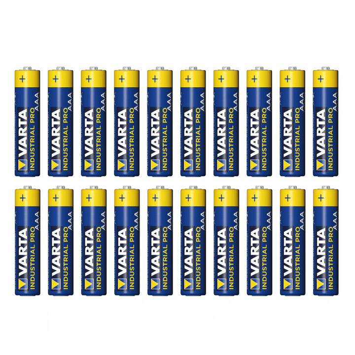 20 stk. R-03 LR03 AAA-alkalibatterier fra Varta Industrial 4003