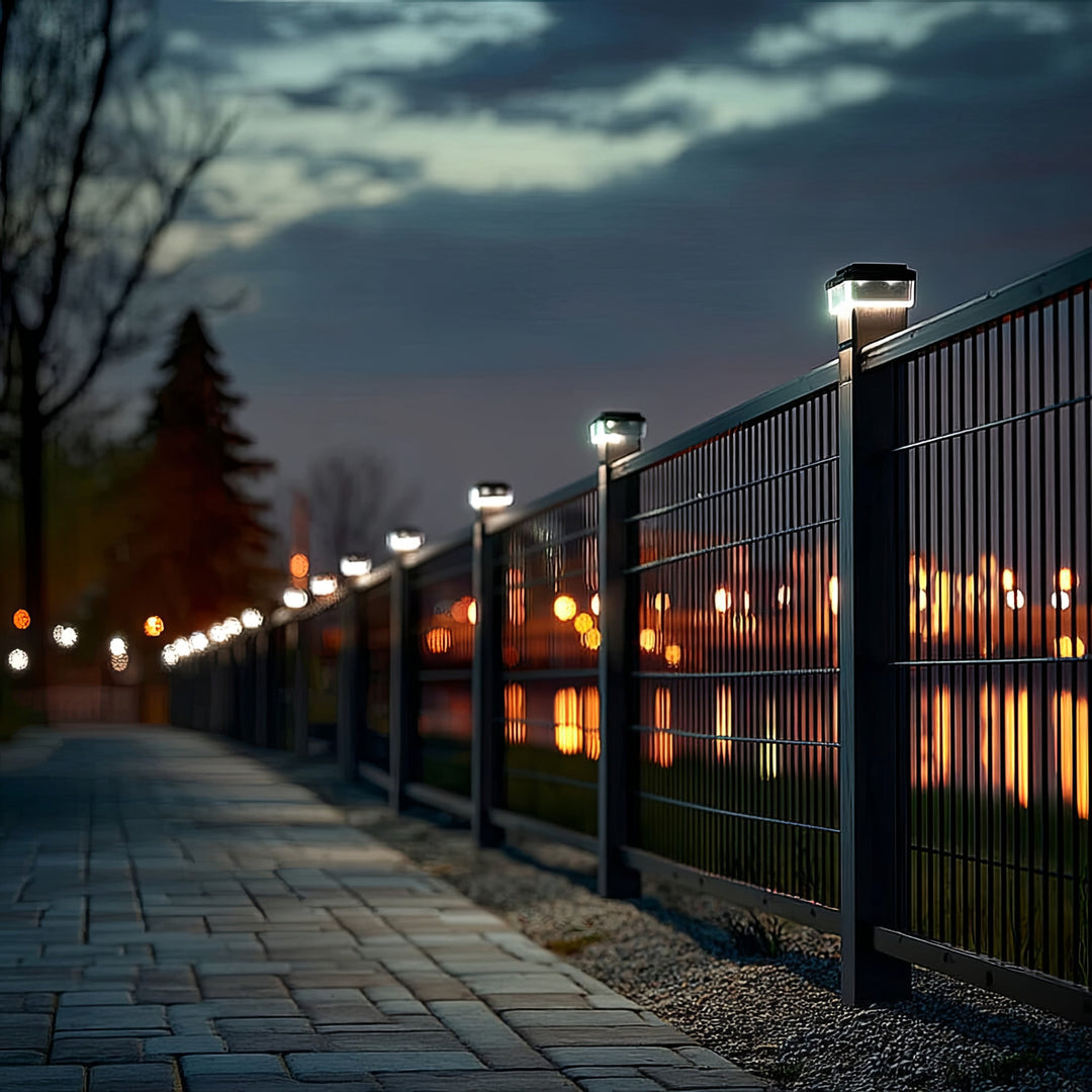 GreenBlue LED-solcellelampe til stolpe, 60 x 40 mm, konisk tag, 3200 K, GB125 WW, 2 stk.