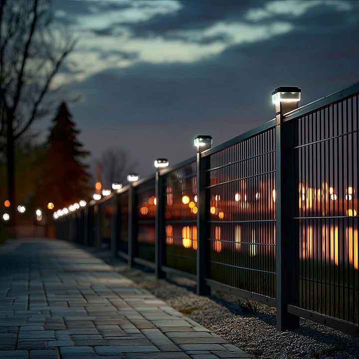 GreenBlue LED-solcellelampe til stolpe, 60 x 40 mm, konisk tag, 3200 K, GB125 WW, 4 stk.