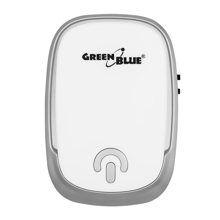 GreenBlue trådløs dørklokke, 38 melodier, 90 dB, hvid, rækkevidde op til 200 m, GB404 W