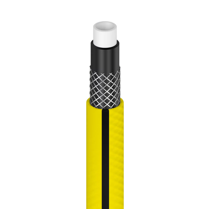 Cellfast Aluplus slangevogn 1/2" 60 m + Cellfast 4YELLOW haveslange 1/2" 50 m + sæt med Cellfast Basic 1/2" sprøjtehoved
