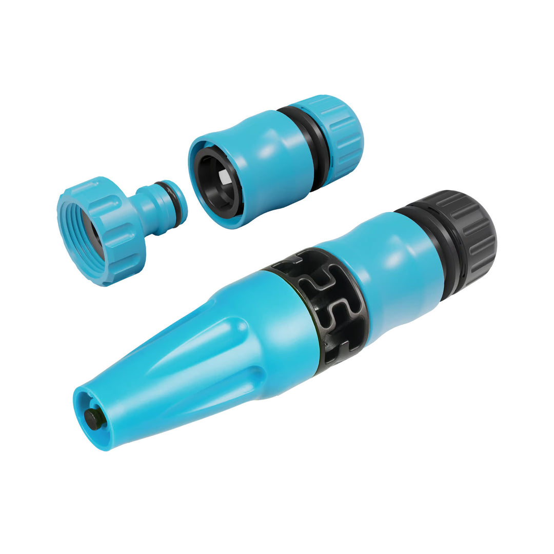 Cellfast Economic haveslange 1/2" 20 m + Cellfast slangeholder, grå + sæt med Cellfast Basic 1/2" sprøjtehoved
