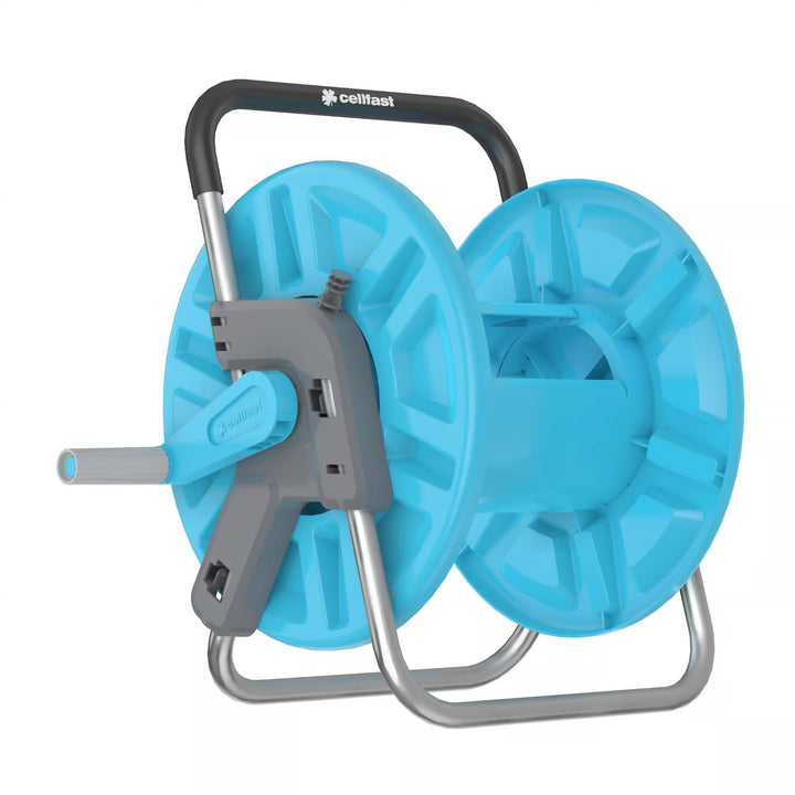 Economic haveslange 1/2" 50 m + stativ, tilslutning med 3/4" indvendigt gevind, tilslutning med udvendigt gevind 1/2", hurtigkobling med gennemgang og stop 1/2" + 8-funktioners sprøjtepistol Cellfast Mix Ideal