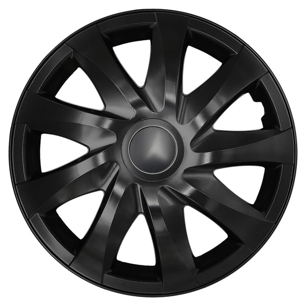 Universelle hjulkapsler 15'' NRM DRACO, sort mat, 4 stk.