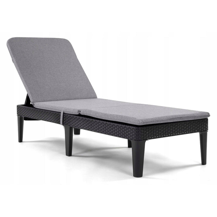 Pude til liggestol Jaipur, farve: grå, stof S-550, størrelse 190x60 cm, to fastgørelsessystemer, vandtæt, kan vaskes i sin helhed, Jaipur Melange S-03