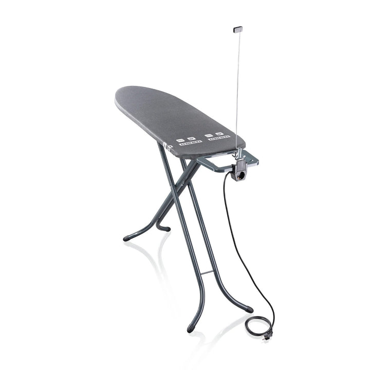 Leifheit Air Board M Black Plus strygebræt, reflekterer varme og damp, højdejustering, 72485