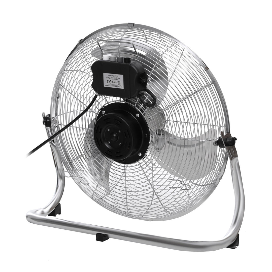 HanksAir gulvventilator, effekt 80 W, 3 hastighedstrin, fremstillet af forkromet stål, diameter 40 cm, ledningslængde 1,5 m, W021