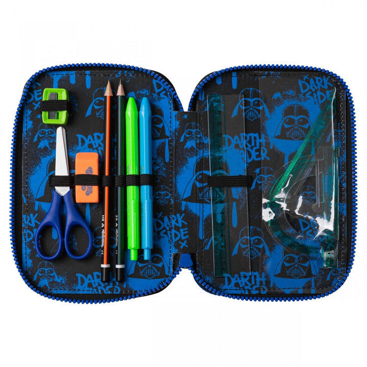 Star Wars Coolpack-skolesæt, Jerry-rygsæk med 3 rum (15") med formet rygstykke og justerbare skulderstropper samt Jumper 3-penal med tilbehør