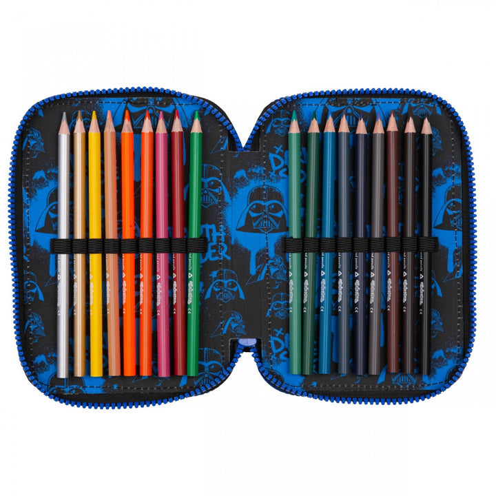 Star Wars Coolpack-skolesæt, Jerry-rygsæk med 3 rum (15") med formet rygstykke og justerbare skulderstropper samt Jumper 3-penal med tilbehør