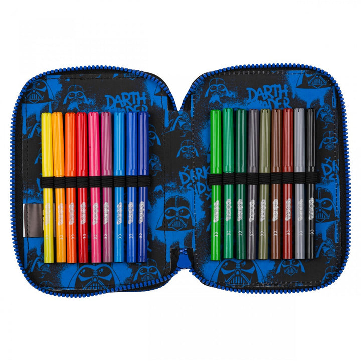 Star Wars Coolpack-skolesæt, Jerry-rygsæk med 3 rum (15") med formet rygstykke og justerbare skulderstropper samt Jumper 3-penal med tilbehør