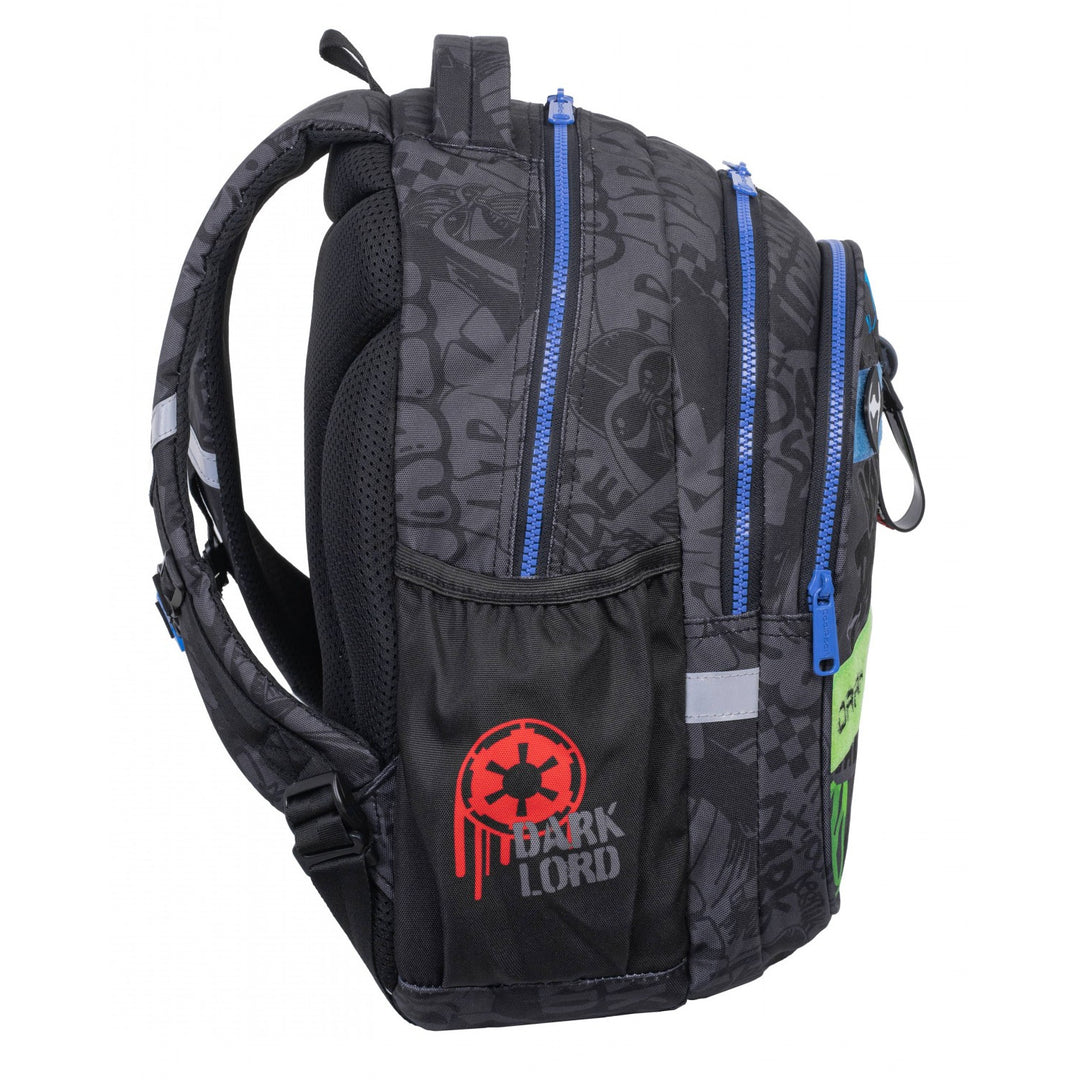 Star Wars Coolpack-skolesæt, Jerry-rygsæk med 3 rum (15") med formet rygstykke og justerbare skulderstropper samt Jumper 3-penal med tilbehør