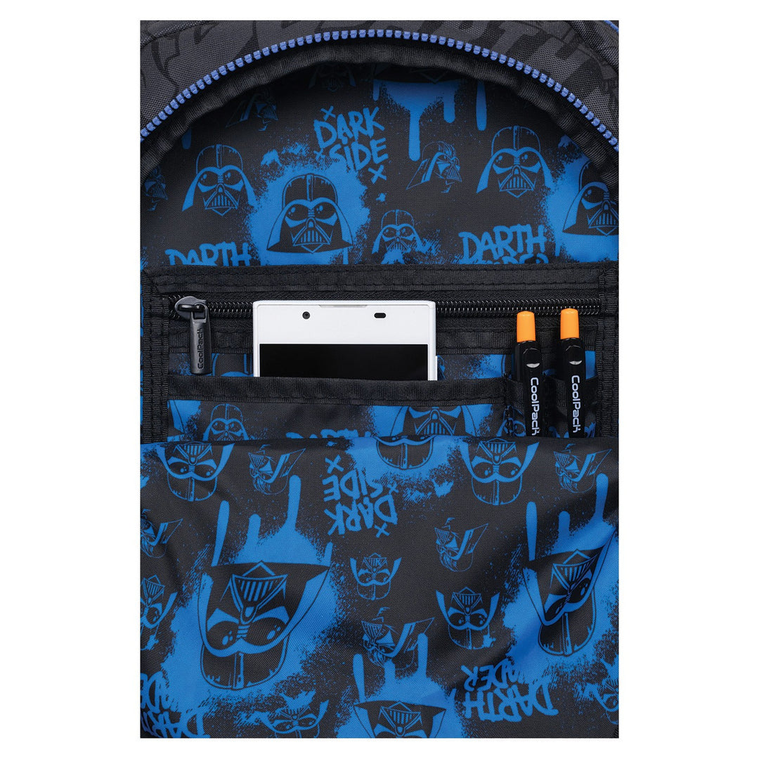 Star Wars Coolpack-skolesæt, Jerry-rygsæk med 3 rum (15") med formet rygstykke og justerbare skulderstropper samt Jumper 3-penal med tilbehør