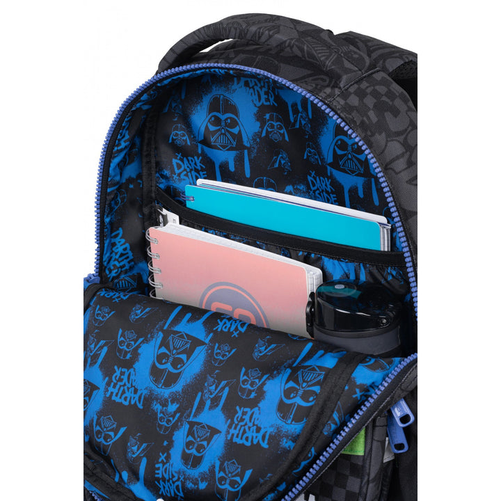Star Wars Coolpack-skolesæt, Jerry-rygsæk med 3 rum (15") med formet rygstykke og justerbare skulderstropper samt Jumper 3-penal med tilbehør
