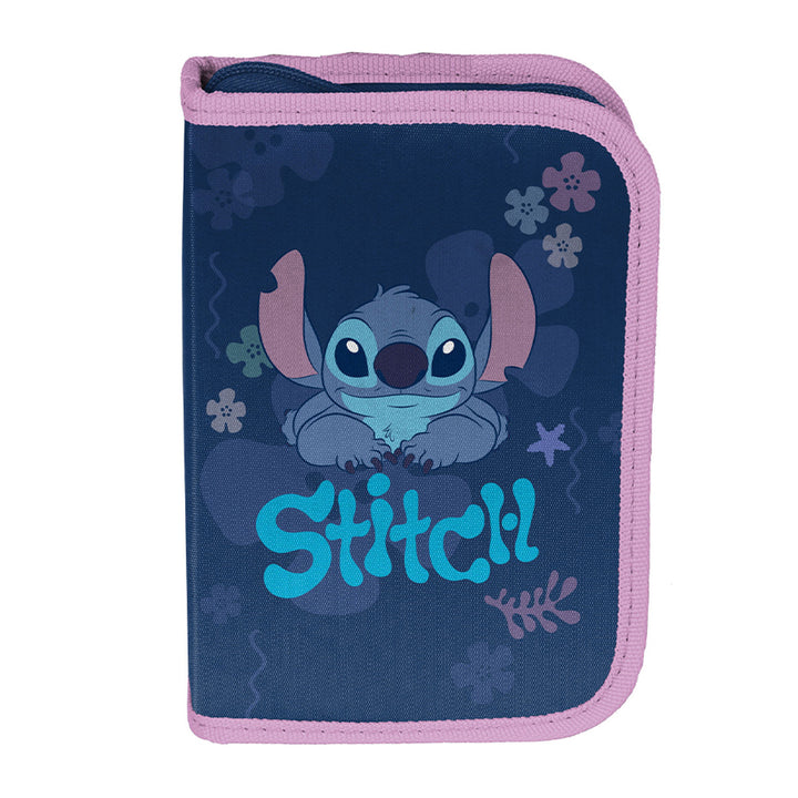 Stitch Paso-skolesæt, rygsæk med to rum, refleksdetaljer og forstærket ryg, penal uden indhold og med holdere til skriveartikler, skosæk, der kan bæres på ryggen, DS26XX