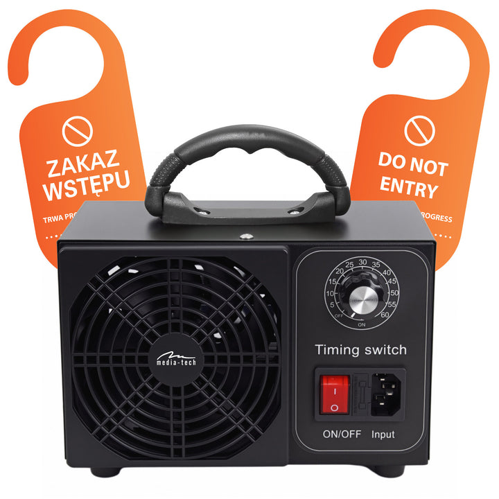 Professionel ozongenerator til desinfektion og luftrensning, Mediatech, Ozonudledning: 60.000 mg/h, TIMER, Effekt: 140 W, metalhus