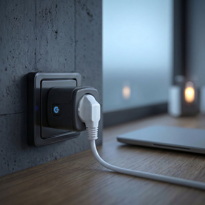 GreenBlue WiFi-stik med fjernbetjening, Android/iOS/Alexa/Google Home, timer, wattmåler, maks. 16 A/3840 W, GB735 B, 2 stk.
