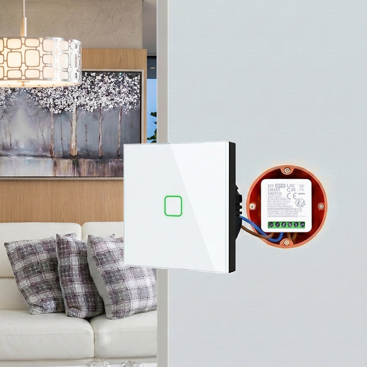 GreenBlue indbygget WiFi-relæ, Android/iOS/Alexa/Google Home, 100–240 V AC, 50/60 Hz, maks. 16 A, til LED 150 W, GB739, 4 stk.