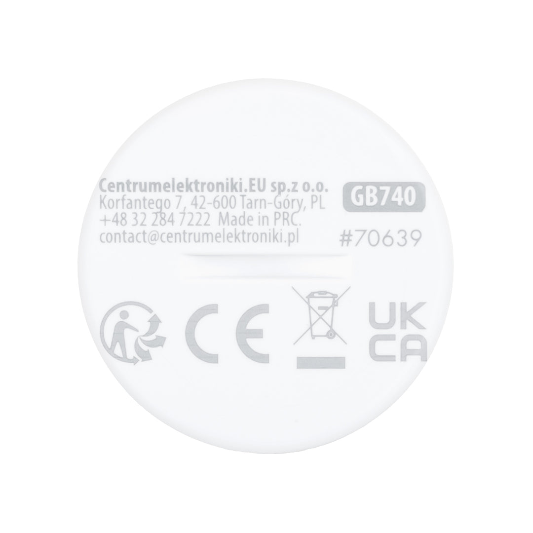 Trådløs Zigbee-bevægelsessensor fra Tuya GreenBlue, Android/iOS, CR2450 DC 3,0 V, detekteringsvinkel 120° / op til 8 m, GB740, 2 stk.