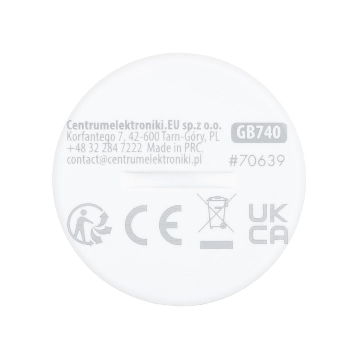 Trådløs Zigbee-bevægelsessensor fra Tuya GreenBlue, Android/iOS, CR2450 DC 3,0 V, detekteringsvinkel 120° / op til 8 m, GB740, 2 stk.